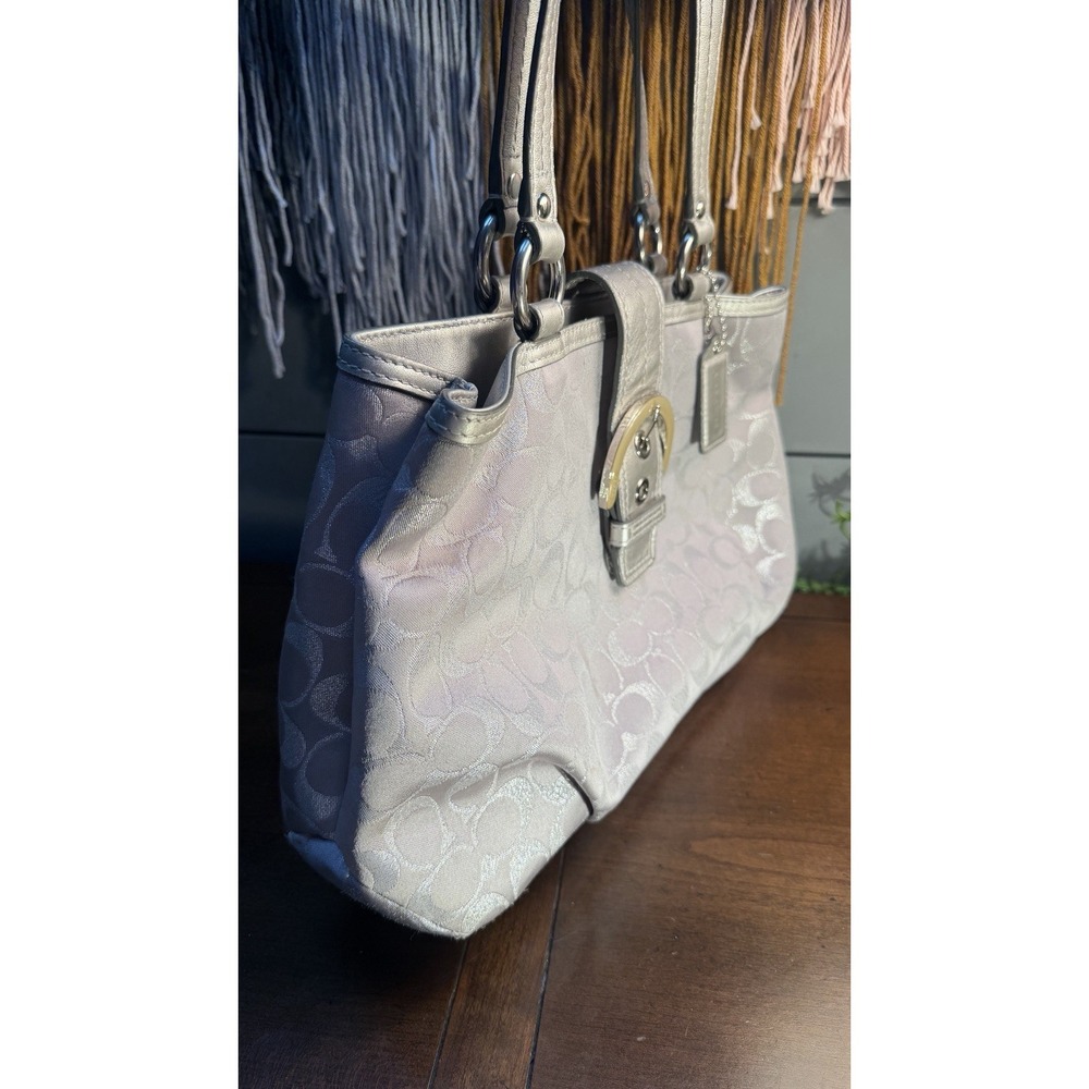 Coach Y2K Soho Logo Canvas Metallic Carryall Purse Ba… - Gem